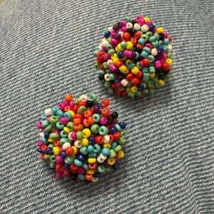 Beaded Colorful Earrings Round 1”